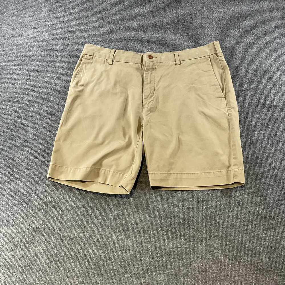 Polo Ralph Lauren Straight Fit Pima Cotton Chino Shorts Tan Khaki Mens 35